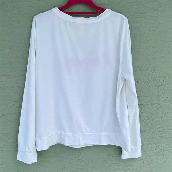 Lilly Pulitzer Women's XL Ivory Beaded Cheery Graphic Pullover Sweatshirt - Picture 3 of 10